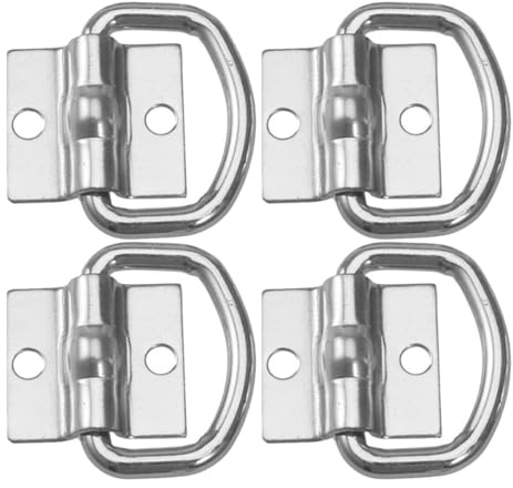 CONGARTENO 4 Stück-pack Galvanisierte Ladungssicherungsanker aus Eisen D-ring Zurrgurthalter für Lkw und Anhänger Einfache Montage für Logistik und Transport