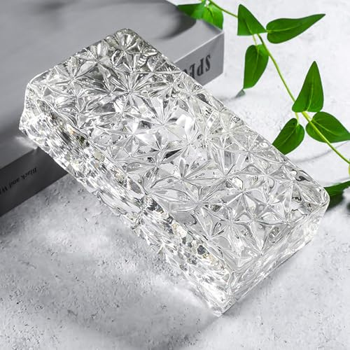 Transparenta solida PVC-skiljevägg väggpaneler 19,8 x 9,9 x 4,8 cm rumsavdelare för hemmakontor bar hotell – 5 st dekorativa akustiska paneler