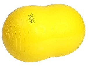 GYMNIC Physio Roll Ballon Double Bleu, diamètre Max. 55 cm/Longueur 90 cm, idéal pour la physiothérapie, Les Exercices d'équilibre, la Coordination et Le Soutien thérapeutique
