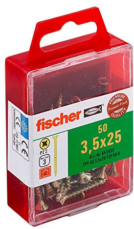 fischer Power-Fast 3,5x25 Senkk. gevz VG PZ