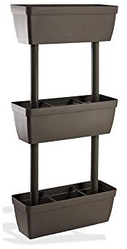 Art Plast Vaso VASI FIORIERE FIORIERE da Giardino ORTO Verticale Tortora Kit 1PZ 50x17x100H