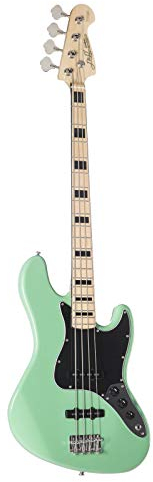 J & D JB Vintage 1975 SFGR Surf Green 4 Saiter E-Bass mit Single-Coil Pickups, passiver Elektronik, Vintage-Style Hardware