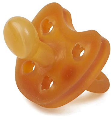 GRÜNSPECHT Bio-Schnuller aus Naturkautschuk, BPA frei, ohne Farbstoffe, kiefergerechtes Saugteil, weiches Schild, Größe 3: 18 Monate+ (674-V1), braun