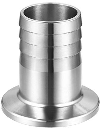 sourcing map KF-25 Adaptador de Púa de Brida a 25mm de Manguera de goma de Acero inoxidable 304 para Tubo de Vacío