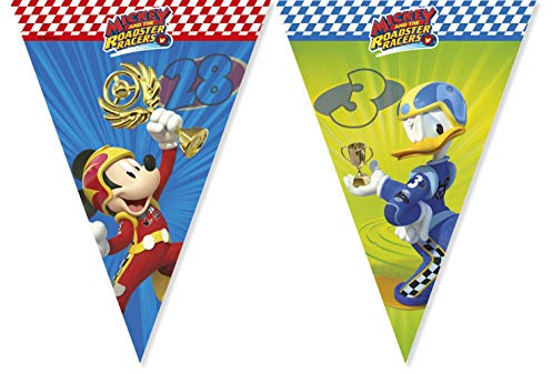 2360; Banderines para fiestas y cumpleaños Mickey; Ideal para decorar fiestas; dimensiones aprox. 2m.
