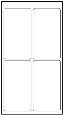 50 Blatt Drucker Universal Etiketten 99,1 x 139 mm Namensschild Selbstklebend DIN A4 (200 St. Etiketten) Adressetiketten Laser Copy Inkjet Hinweisschilder