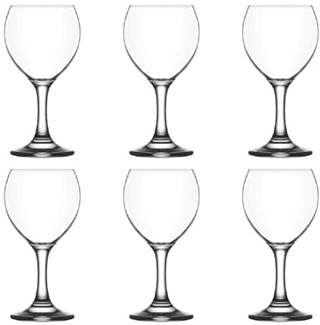 LAV Wine Glasses Set/Pack of 6/210 cc/Clear Wine Drinking Glass