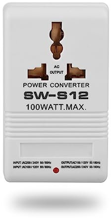Akozon Transformador Convertidor De Voltaje 100W, Convertidor De Voltaje Doble, Transformador De Potencia, Ideal para Viajes, Conectores Estándar CN, Soporta Dispositivos Pequeños