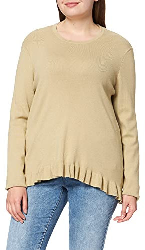 NA-KD Knitted Long Sleeve Top Camisa, Caqui, XS para Mujer