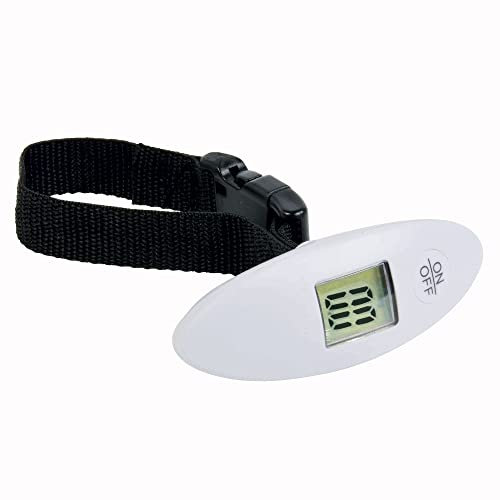 BSSTORE - Digitale Mini-Waage, kompakte und tragbare Reisewaage mit LCD-Display mit Tara-Funktion, Gewicht max. 40 kg (88,18 lb) inklusive Akku