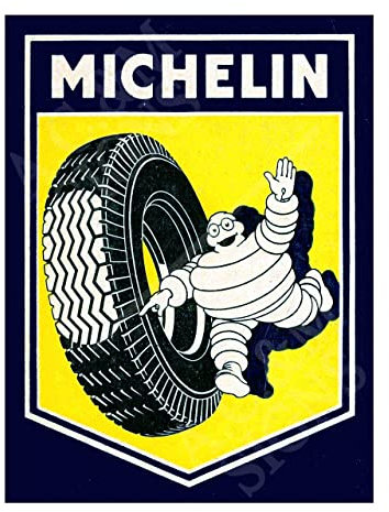 Retro Tyre Car Garage Sign Metal Plaque, 10X8in ref2751