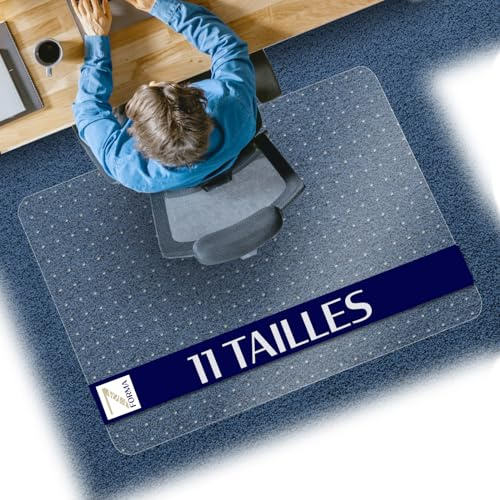 Bodenschutzmatte aus PET für Teppichböden - transparent 120x180 cm | Schutzmatte - 100% recyclebar - nachhaltige Bürostuhlmatte - vielseitige Unterlage als Bodenschutz für Büro und Zuhause