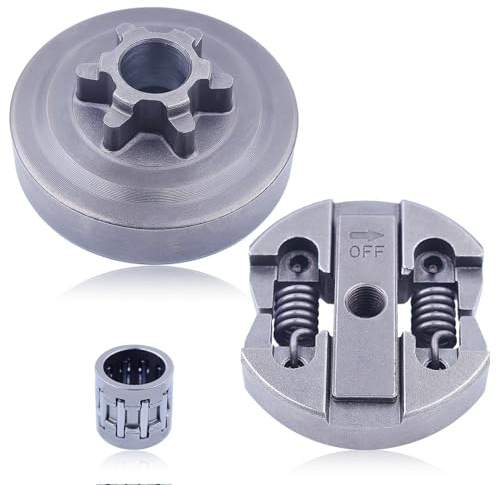 Gubeter 3/8 tum 6T koppling kedjehjul trumma nål lager assy kit, för kinesisk 2500 25Cc motorsågsdel,