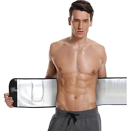 Bauchweggürtel Abnehmen Gürtel, Sauna Fitness Schweißgürtel, Bauch Fett Weg Gürtel Für Damen Und Herren Zum Schwitzen, Krafttraining Und Zur Rückenstabilisierung,L,Black