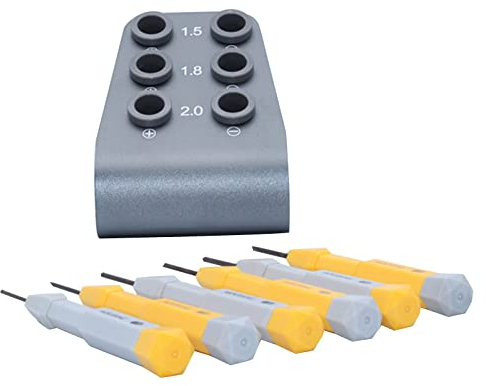 NICHOY Mehrzweck-Optiker-Werkzeug, 6-teiliges Mini-Flachkopf- und Kreuzschlitz-Schraubendreher-Set, Brillen, Uhren, Elektronik, Computerwerkzeuge, Reparaturset(Color:A,Size:a Set)