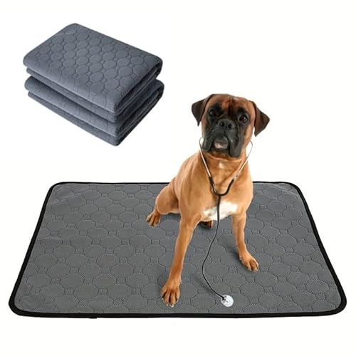 2 Pack waschbare Hunde Pee Pads wasserdichte Wiederverwendbare Pet Training Pads großer Absorption schnell trocknende Wiederverwendbare Welpen Pads für Boden, Sofa, Töpfchen, Käfig, Auto (70*100cm)