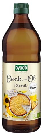Back-Öl Klassik 750ml - Byodo Hochwertiges Pflanzenöl für perfekte Backergebnisse, Ideales Küchenöl, Vielseitig verwendbar, Premium Qualität, Geeignet für Vegetarier & Veganer