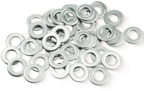 Unterlegscheiben M6 Große, 50 Stück M6 x 12mm Beilagscheiben Edelstahl | MeHurr A2 V2A 304 Karosseriescheiben, Unterlegscheibe DIN125 , Metallscheiben für Schrauben & Muttern & Gewindestange