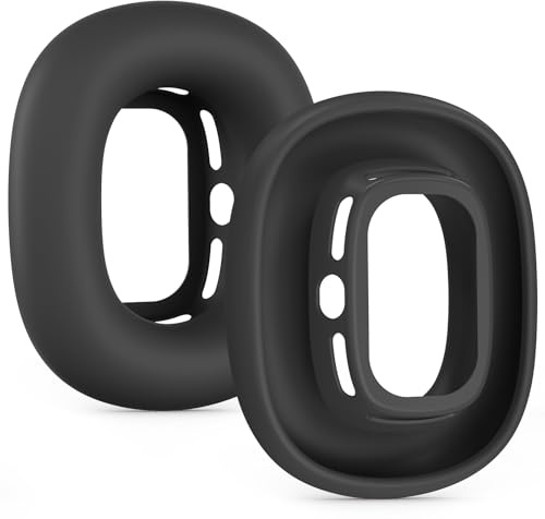 Silikon-Ohrpolster für AirPods Max 2/1 Kopfhörer Kissen, Schwarz | Schweißfeste, kratzfeste, weiche Silikon-Schutzhülle für Apple AirPods Max (2026/2024/2020)