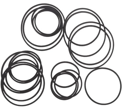 Mllepjdh 20 Stück quadratische Kassettenband-Maschinengürtel, gemischt, 30–65 mm, 1,2 mm, für Recorder, Walkmans, DVDs, Laufwerke, Plattenspieler, tragbarer Player-Gürtel