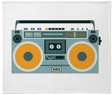 CafePress Radio Cassette Player Throw Blanket Super Soft Fleece Plush Throw Blanket, 60x50