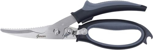 Heavy Duty Stainless Steel Kitchen Shears for Butterflying Poultry, Cutlery Shears for Herbs, Meat, BBQ (1Pcs)