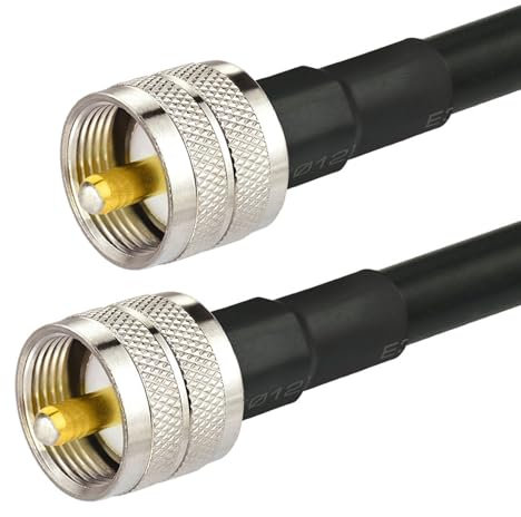 Superbat Cavo coassiale CB 9,1 m KSR 400 UHF cavo coassiale PL-259 UHF maschio cavo coassiale a bassa perdita 50 ohm cavo CB per radio radioamatoriale CB analizzatore antenna SWR