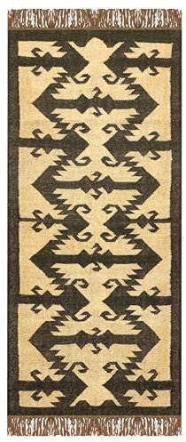 Indischer Jute-Teppich, 25,4 x 35,6 cm, großer Kelim-Teppich, handgewebter Teppich, für drinnen und draußen, Flachgewebe-Teppich, hoher Verkehrsbereich, Kelim-Teppiche für Schlafzimmer, Esszimmer,