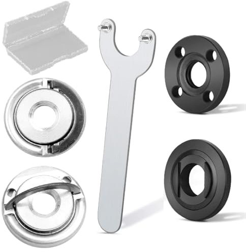 Quick Release Nut for Angle Grinder,M14 Thread Self Locking Locking Plate Quick Release,Quick Installation and Release(Pressure Plate×2,Angle Grinder Spanner×1,M14 Quick Clamping Nuts×1)