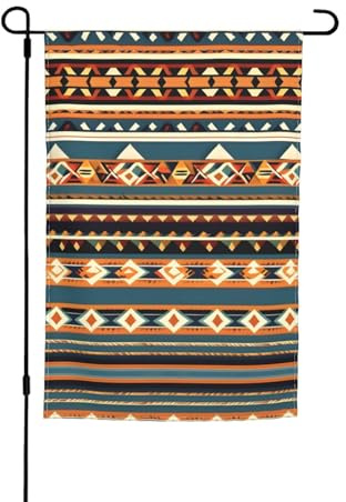 Winter-Gartenflagge mit Indianer-Muster, doppelseitig, für Gartendekoration (nur Flagge)