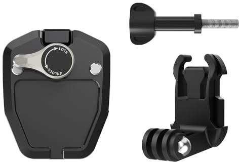 Honghauth Motorcycle Windshield Clip Mount Quick Release Clip Mount for Go Pro Hero 13 12 11 10 9 8 7, Insta360 X4 X3 X2 X ONE RS R, DJI Osmo Action & Smartphones
