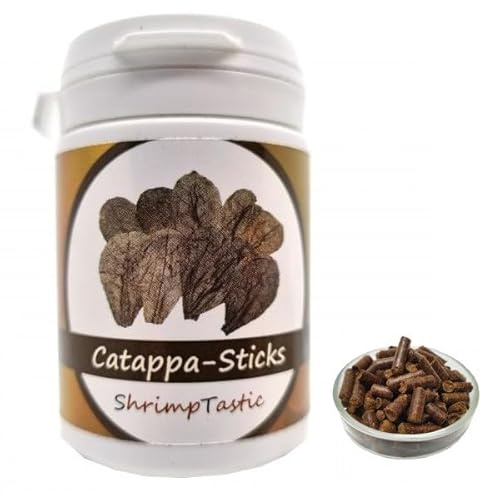 Catappa Sticks / 50g / Futter für Garnelen und Wirbellose Seemmandelbaum Blätter Pellets
