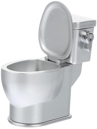 JOINPAYA Mini Toilet Seat for Doll House Flushing Sound Realistic Miniature Bathroom Accessories for Fairy House Dollhouse Bathroom Scene Pretend Play Toilet for Miniature Dolls