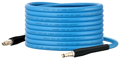 10M Kink-Resistant Pressure Washer Hose, 3600 PSI / 248 Bar, Ampvolts All-Weather Use Replacement Hose - Compatible with Karcher K2-K7 Series,New Version