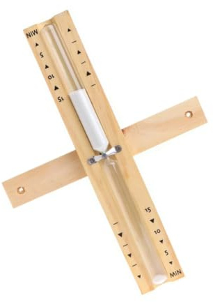 EPIGEIST Wall Mounted Rotating Sauna Hourglass Timer for Bathroom Glass Sand Clock with Frame Reusable and Practical Bath Accessory