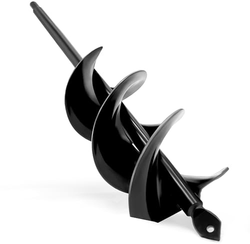 LYFETC Tariere Pour Perceuse, 8x30cm, Noir, Foret de Plantation Pour Visseuse Sans Fil, Foret à Double Hélice, Pour un Gain d'efficacité