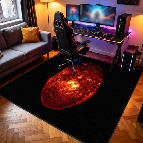 Gaming-matta för lekrum, 80 x 160 cm/31,50 x 62,99 tum kort lugg, tvättbar halkfri matta för spelstol, kontor, lekområde, gamer halkfri dörrmatta dekoration, spelområdesmatta
