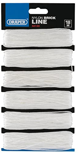 Draper 52130 Écheveaux en nylon pour brique, longueur 18 m, blanc