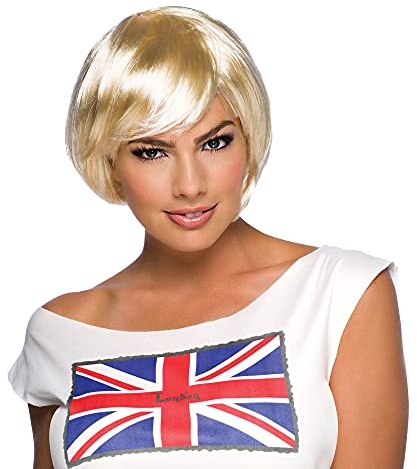 Bristol Novelty BW859 Flirty Flick Wig, Womens, Blonde, One Size