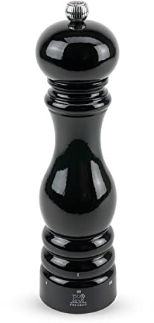 PEUGEOT - Salzmühle Paris u‘Select 22 cm - 6 voreingestellte Mahlgrade - Aus PEFC-zertifiziertem Holz - französisches Know-how - Schwarz lackiert
