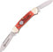 Rough Rider - Taschenmesser - Länge geschlossen: 6.98 cm - Mini Canoe - Griff: Roter, schablonieter Knochen-Griff