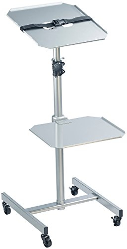 General Office Beamertisch: Variabler Profi-Projektor-Wagen mit 2 Ablage-Ebenen (Beamerwagen, Beamertisch Wohnzimmer, Laptop Ständer)