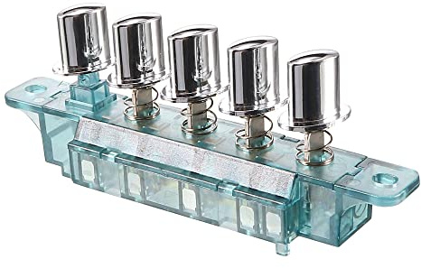sourcing map MQ165 AC 250V 4A 5 Pushbutton Piano Type Key Board Switch for Kitchen Hood