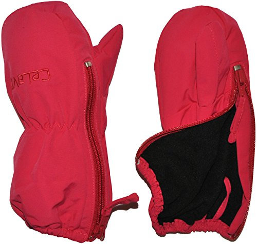 alles-meine.de GmbH Handschuh mit langem Schaft + Reißverschluß - leicht zu öffnen - Größen: 1 bis 2 Jahre - Himbeere Beere rot Thermo gefüttert Thermohandschuh - Fausthandschuh ..