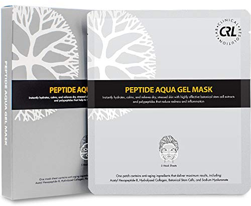 Clinical Resolution CRL Peptide Aqua Gel Mask 5 Pack Instant Hydration, Soothing & Cooling, Helps Comfort Skin After Professional Treatments, for a Refreshed, Healthy-Looking Complexion