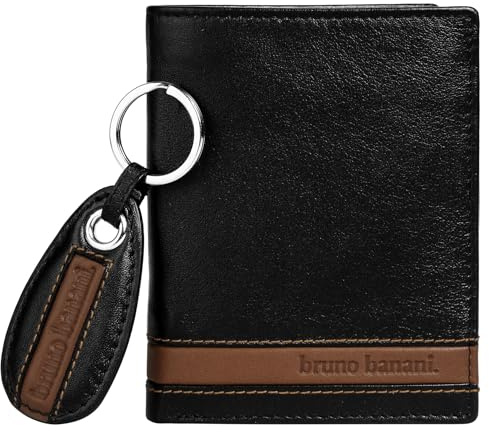 bruno banani Geldbörse Schlüsselanhänger Set echt Leder Herren