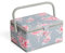 Hobbygift Groves Exclusive Print Collection: Sewing Box (M): Beautiful Bloom, Cotton Blend, 18.5x26x15 cm