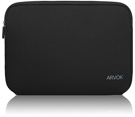 Arvok 17 17,3 Zoll Laptoptasche Schutzhülle Wasserdicht Neoprene, Laptop Sleeve Case Laptophülle Notebook Hülle Tasche für Acer, Asus, Dell, Lenovo, HP, Schwarz