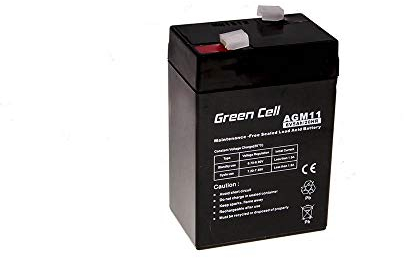 Green Cell Batteria AGM 6V 5Ah ricaricabile sigillata VRLA | Per UPS, allarmi, giocattoli elettrici, impianti solari, scooter, backup e uso ciclico senza manutenzione