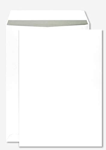Netuno 250 buste a sacco bianco formato B4 25 x 35,3 cm 90g buste lettera commerciali grandi senza finestra con strip adesivo per spedizioni corrispondenza aziendale lettere documenti fatture